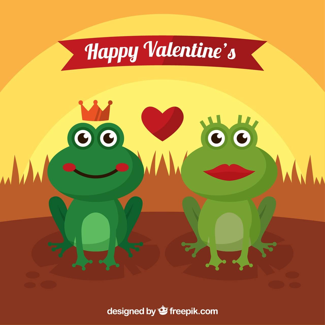 Valentine's Day Frog Romance